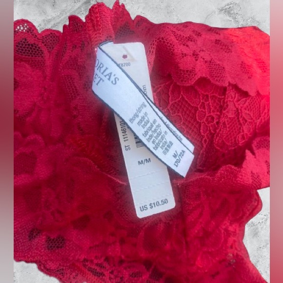 NwT Victoria secret red lace dream angels bra and thong - Picture 7 of 9